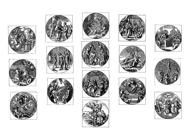 Biber Rosary medallions