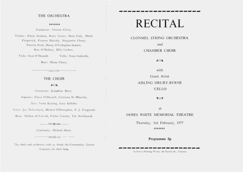 Maria's first concert in 1977 - 1