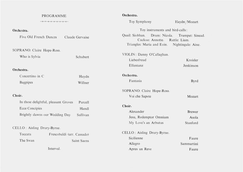 Maria's first concert in 1977 - 2