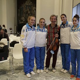 The Italian's national female fencing team